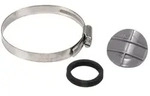 Airfit Reparaturstopfen DN 75, PP, mit Schlauchschellen, Grau, 45075RS 45075RS