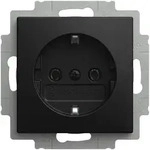 Busch J&auml;ger SCHUKO Steckdosen-Einsatz 20 EUC-915 schwarz matt Busch-balance SI