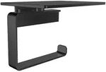 emco Papierhalter loft mit Ablage, 145x112x105mm, Aluminium, Schwarz matt,...