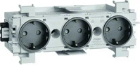 hager GS30019011, hager SCHUKO Dreifachsteckdose, Wago Steck-/Klemmtechnik,