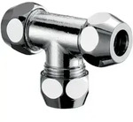 Schell T-Verschraubung DN 15 G 1/2" AG, d. 12mm, Chrom 064560699