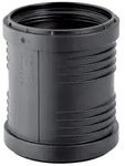 Geberit Doppelsteckmuffe Silent-PP, DN 125, 125mm, PP-MD, Schwarz, 390616141