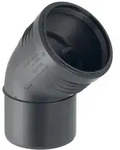 Geberit Bogen Silent-PP, 45 Grad, DN 150, 160mm, PP-MD, Schwarz, 390722141...