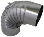 Bertrams Bogen aus Aluminium DN 110 90 Grad mit Kontrollverschluss gerippt