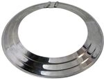 Bertrams Rosette vernickelt verstellbar von DN 110 - DN 135 mit Klammer 14RO110-135