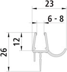 Kermi Dichtleiste DI 3330 17AC x4, 3249, 985mm, mit Wasserabpralleffekt f&uuml;r
