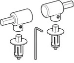 Geberit Scharniere f&uuml;r Flow WC-Sitz, mit Absenkautomatik, verchromt, 598054000