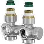 Flamco Universal Einrohr-Hahnblock mit Entleerung E/D, G 3/4" Innengewinde x G 3/4"