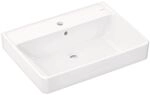hansgrohe Xanuia Q Waschtisch 650x480mm mit Hahnloch und &Uuml;berlauf, Wei&szlig;...