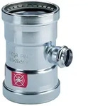 Viega Prestabo XL T-St&uuml;ck mit SC-Contur 1118XL, d. 88,9x42x88,9mm, Stahl...