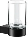 KEUCO Glashalter Plan 14950, kpl. m. Echtkristall-Glas, schwarz 14950379000