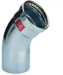 Viega Prestabo XL Bogen I/A 45 Grad mit SC-Contur 1126.1XL, 108mm Stahl verzinkt