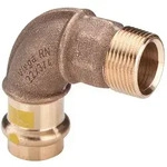 Viega Profipress G &Uuml;bergangsbogen 90 Grad mit SC-Contur 2614 f&uuml;r Gas d. 18mm x R