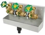 Schl&ouml;sser ATV-Station mit steigender Spindel, 3-fach, DN 25, Eingang 1", oberer