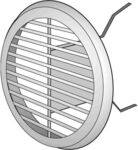 Helios LGR 150 w L&uuml;ftungsgitter f&uuml;r L&uuml;ftungs&ouml;ffnungen DN 125-150, Metall Wei&szlig;