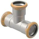 Geberit T-St&uuml;ck Mapress Therm, DN 65, 76,1mm, Edelstahl, Edelstahl, 43009 43009