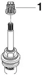 Dornbracht Oberteil f&uuml;r 3/4", rechtsschlie&szlig;end, 9090031390090 9090031390090
