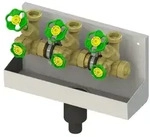 Schl&ouml;sser ATV-Station mit steigender Spindel, 3-fach, DN 25, Eingang 1 1/4",...