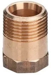Viega Reduziernippel 3243 mit Mehrkant und Innenkonus, G 1" x Rp 3/4", Rotguss 446673