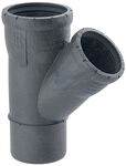Geberit Silent-Pro Abzweig 45 Grad, 125x75mm, PP-MX, Schwarz, 393633141...