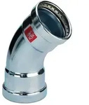 Viega Prestabo XL Bogen 45 Grad mit SC-Contur 1126XL, 108mm Stahl verzinkt...