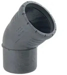 Geberit Silent-Pro Bogen 45 Grad, DN 150, 160mm, PP-MX, Schwarz, 393722141...