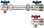Kermi x-net W&auml;rmemengenz&auml;hler-Einbauset 1" Au&szlig;engewinde x 3/4" Innengewinde,