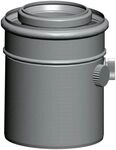Wolf Anschluss-Adapter DN 80/125 mit Messstutzen, L&auml;nge 150mm, steckbar, Wei&szlig;