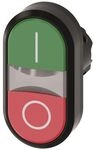 Siemens Doppeldrucktaster 22,3mm flach rot/gr&uuml;n Kunststoff schwarz