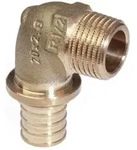 Rehau Winkel&uuml;bergang Rautitan RXplus, 32mm x R 3/4", Rotguss 14563511001