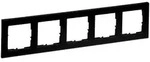 Legrand 5-fach Rahmen SEANO+, 86x371x10mm, Kunststoff, Schwarz, 765385 765385
