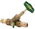 Schl&ouml;sser Freistromventil mit Pressanschluss IG, Entleerung und steigender Spindel,