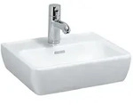 Laufen Handwaschbecken Pro A 340x450x145mm, mit einem Hahnloch und &Uuml;berlauf, Wei&szlig;