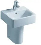 Ideal Standard Handwaschbecken Connect Cube, 1 Hahnloch mit &Uuml;berlauf 400x360x160mm,