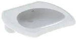 Geberit Vitalis Waschtisch barrierefrei, Breite 65cm, Tiefe 60cm, ohne Hahnloch,