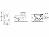 Villeroy & Boch Wand-Tiefspül-WC Architectura, Combi-Pack WC und WC-Sitz weiß