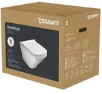 Duravit DuraStyle WC-Set wandh. Wand-WC, WC-Sitz, Wei&szlig; Hochglanz, Sp&uuml;lrand