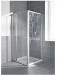 Kermi Seitenwand Nova 2000 TWD 1850x800x17mm Kerolan Fontana 3mm Silber Mattglanz