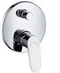 hansgrohe Focus Einhebel-Wannenmischer Unterputz 25l/min mit Sicherungskombination