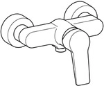 Hansa Twist Einhebelmischer Brausebatterie 0967 DN15 Chrom 09670183