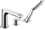 hansgrohe Metris 3-Loch Wannenarmatur Fertigset Wannenrandmontage, Chrom 31190000