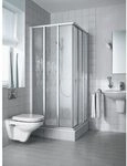 Kermi Duschkabine Nova 2000 Eckeinstieg 3T Gleitt&uuml;r Halbteil ED3 2000x750x30mm