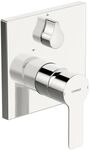Hansa Ligna Einhebelmischer Fertigmontageset f&uuml;r Wanne/Brause 8385 Rosette eckig
