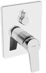 Hansa Twist Einhebelmischer Fertigmontageset f&uuml;r Wanne/Brause 8984 Rosette eckig mit