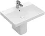 Villeroy & Boch Waschbecken Avento 650x470mm Rechteck 1 Hahnloch mit &Uuml;berlauf Wei&szlig;