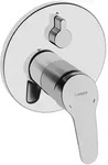 Hansa Mix Einhebelmischer Fertigmontageset f&uuml;r Wanne/Brause 8184 Rosette rund Chrom