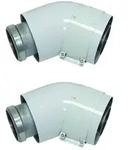 Vaillant Bogen 45 Grad turboTEC Luft-/Abgasf&uuml;hrung Alu, 60/100mm, 303809 303809