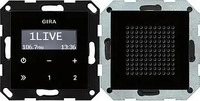 Gira 228005, Gira Unterputz-Radio RDS System 55, Schwarzglasoptik, 228005 228005