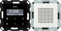 Gira 228027, Gira Unterputz-Radio RDS System 55, Reinwei&szlig; seidenmatt, 228027 228027