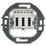 Busch J&auml;ger UP Anschlussdose TAE 0243/04 3x6NFN alpinweiss 2CKA000230A0392